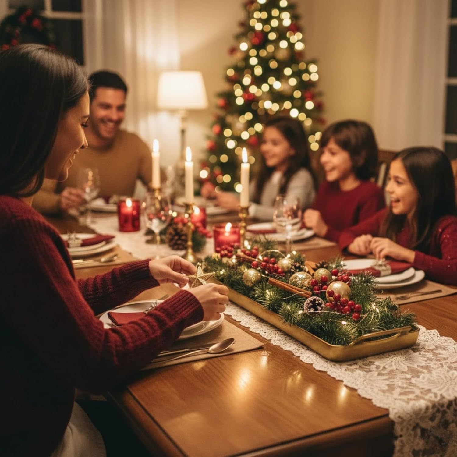 Large Brass Gold Decorative Tray with Handles, 24" Metal Serving Platter Coffee Table, Console, Vanity Display | Contemporary Cast Aluminum Organizer for Keys, Jewelry, Candles, Home Decor Centerpiece