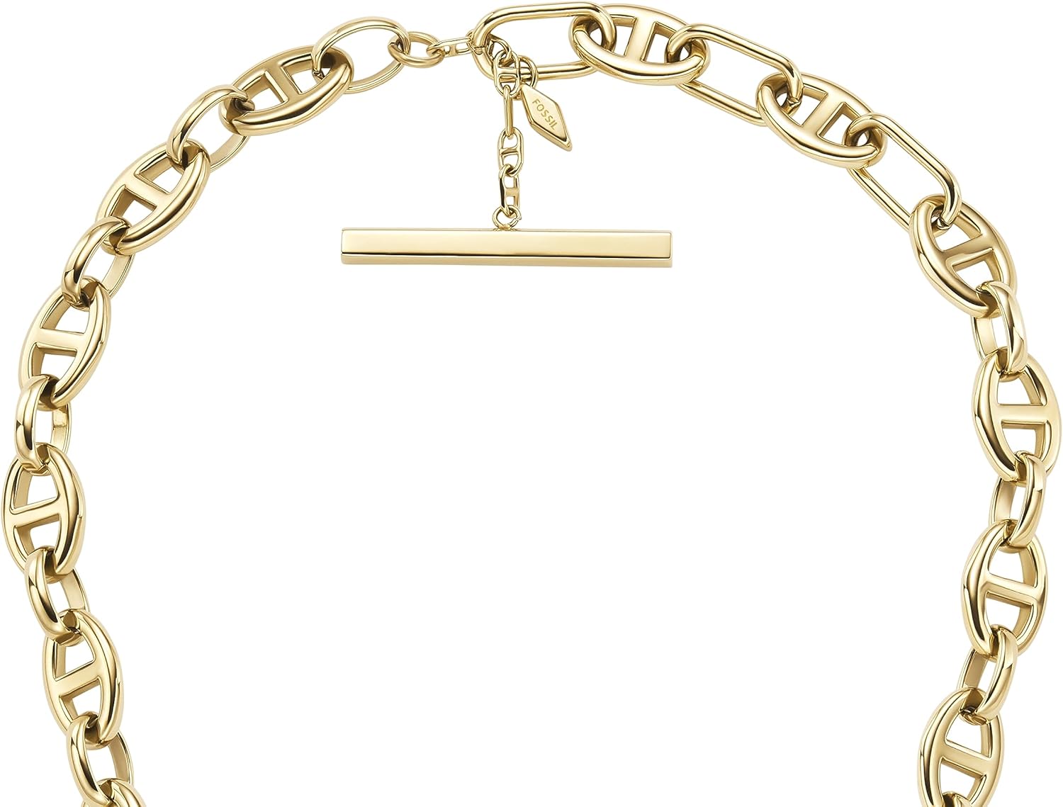 Fossil Women's Gold-Tone Stainless Steel Pendant Chain Necklace for Women