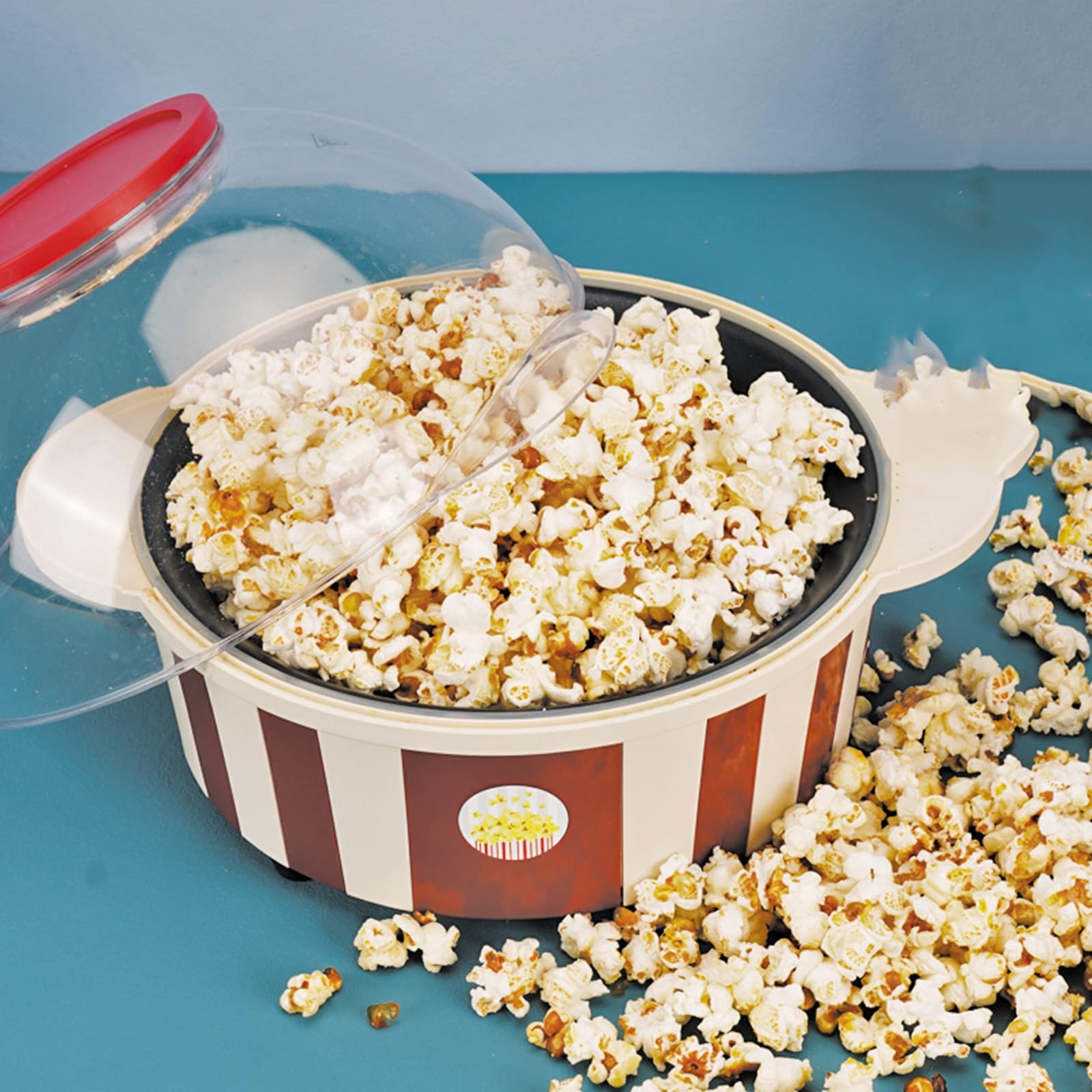 fabricant de pop-corn Machine à pop-corn électrique domestique, petite boule, entièrement automatique, Mini for enfants, peut ajouter de l'huile sucre pour un usage familial