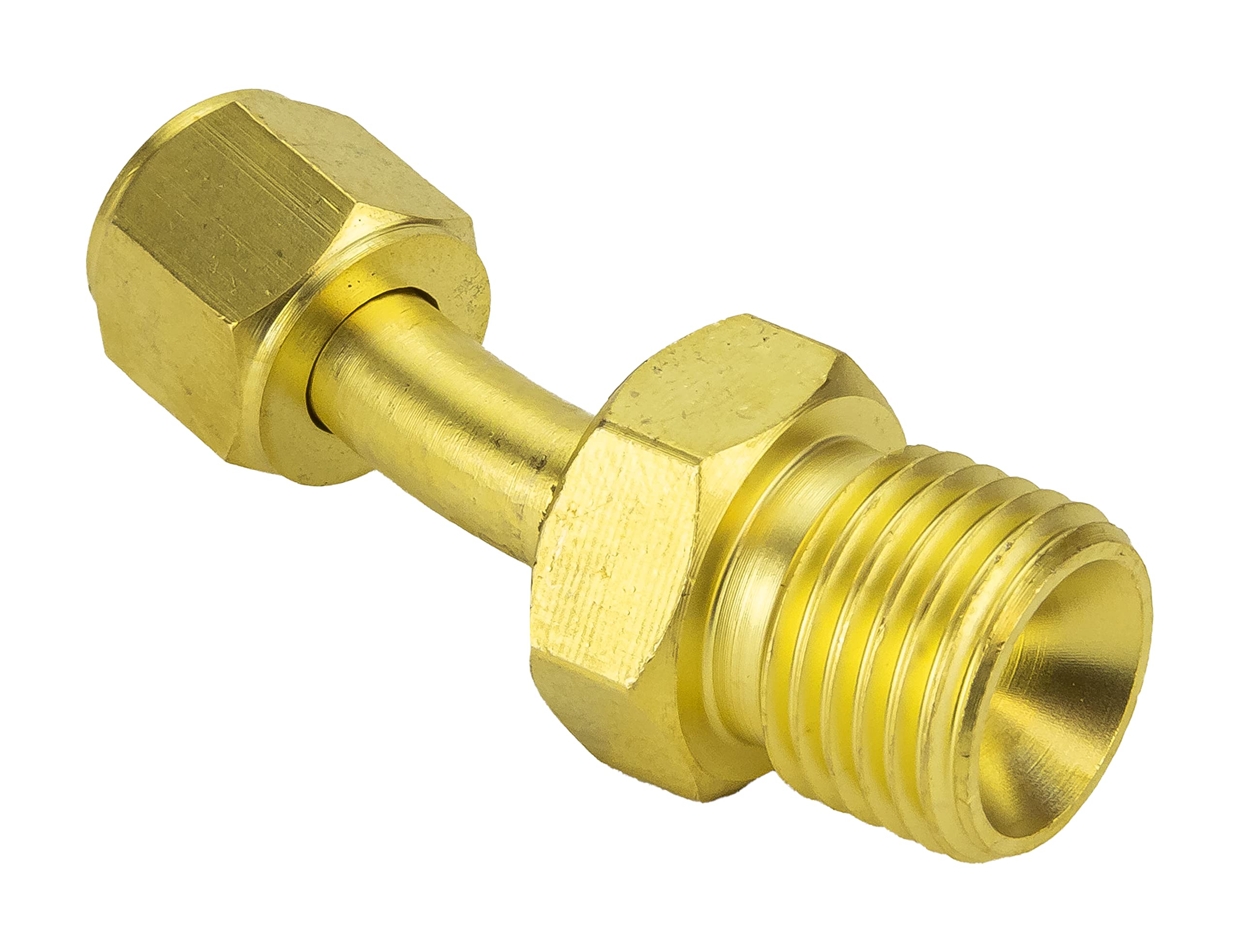 SÜA Oxygen Regulator-to-Hose Adaptor – A Size (3/8"-24 RH Female) To B Size (9/16"-18 RH Male) For Welding Torches