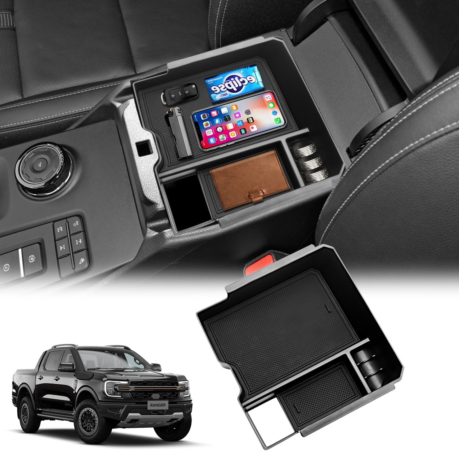 Buy For 2024 Ford Ranger XL Center Console Organizer for 2024 Ford