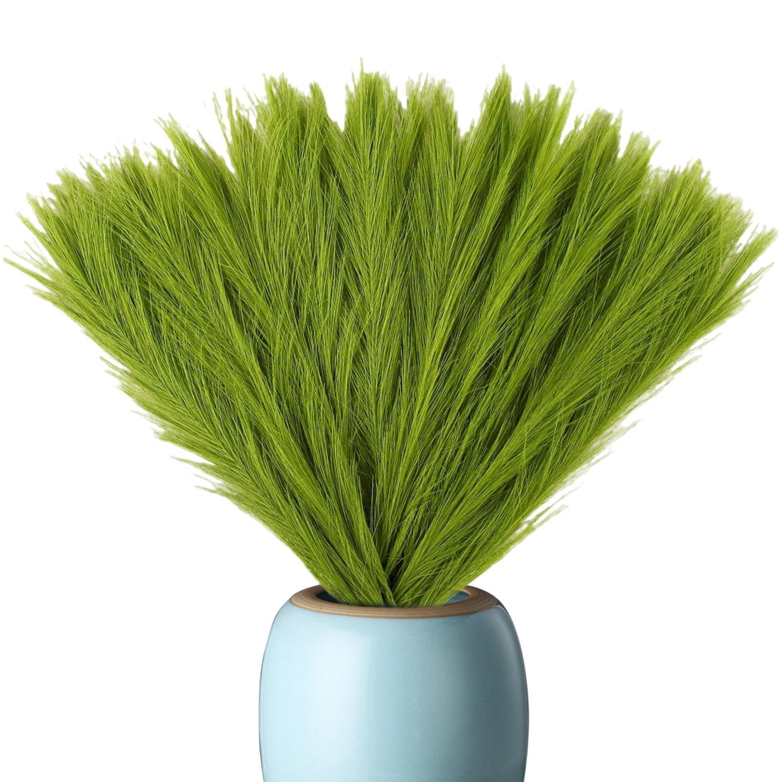 Faux Pampas Grass, Decorative Plants Outdoor, Modern Room Decor, Reusable Table Centerpiece, Wedding Decor Plants, Faux Grass Arrangements for Living Room Bedroom Wedding