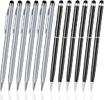 ORIbox Stylos,12pcs Universel 2 en 1 Stylus stylo à bille pour iPad,iPhone,Samsung,HTC,Kindle, Tablet, Tous les appareils tactiles capacitifs (6 Noir,6 Modèle: Oribox Stylus stylo P3PEN