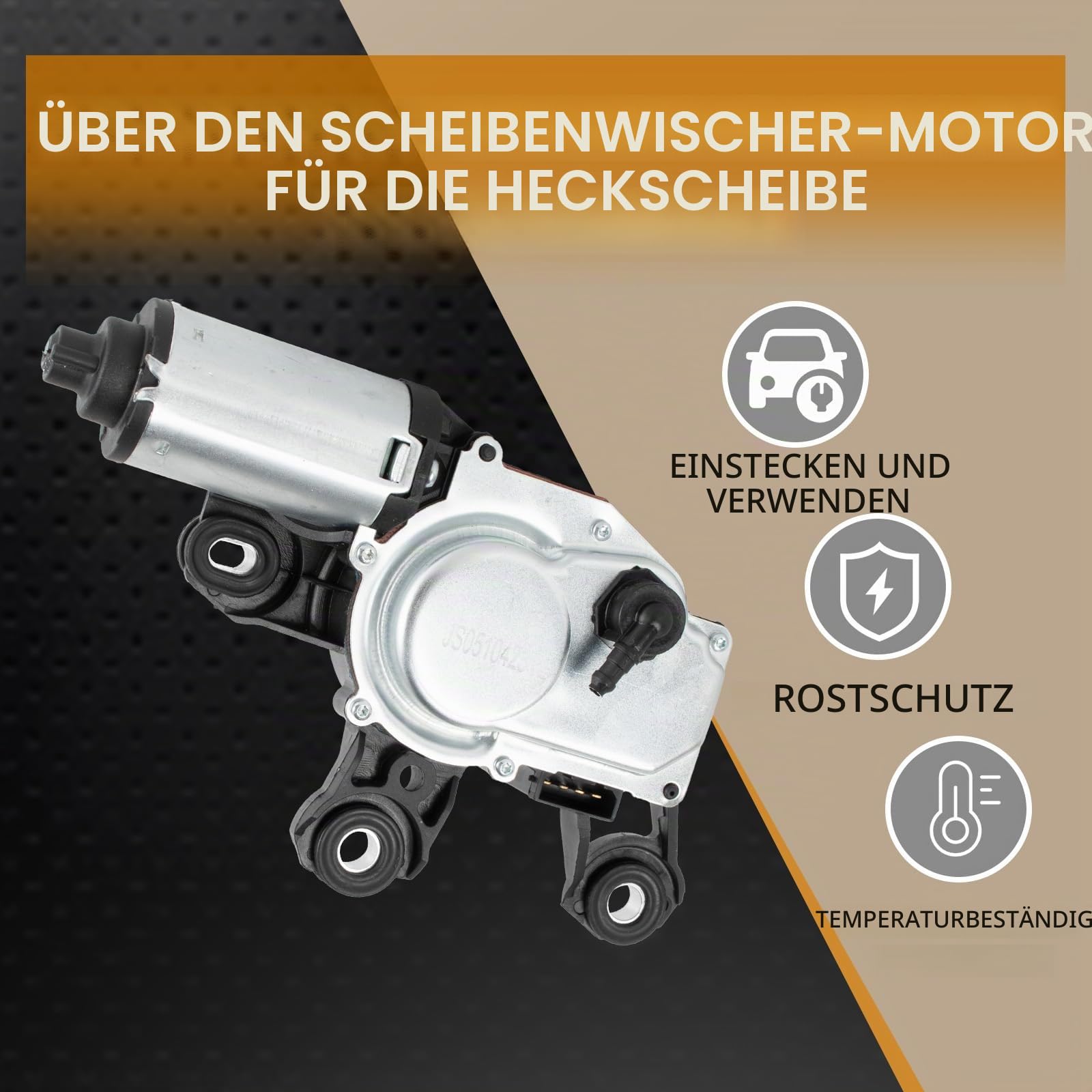Wischermotor, Scheibenwischer, Heckscheibenwischermotor, passend für A3 A4 B5 B6 B7 B8 Avant Limousine A6 C6 Q5 Q7, Teilenummer 8E9955711A 8E9955711B 8E9955711C
