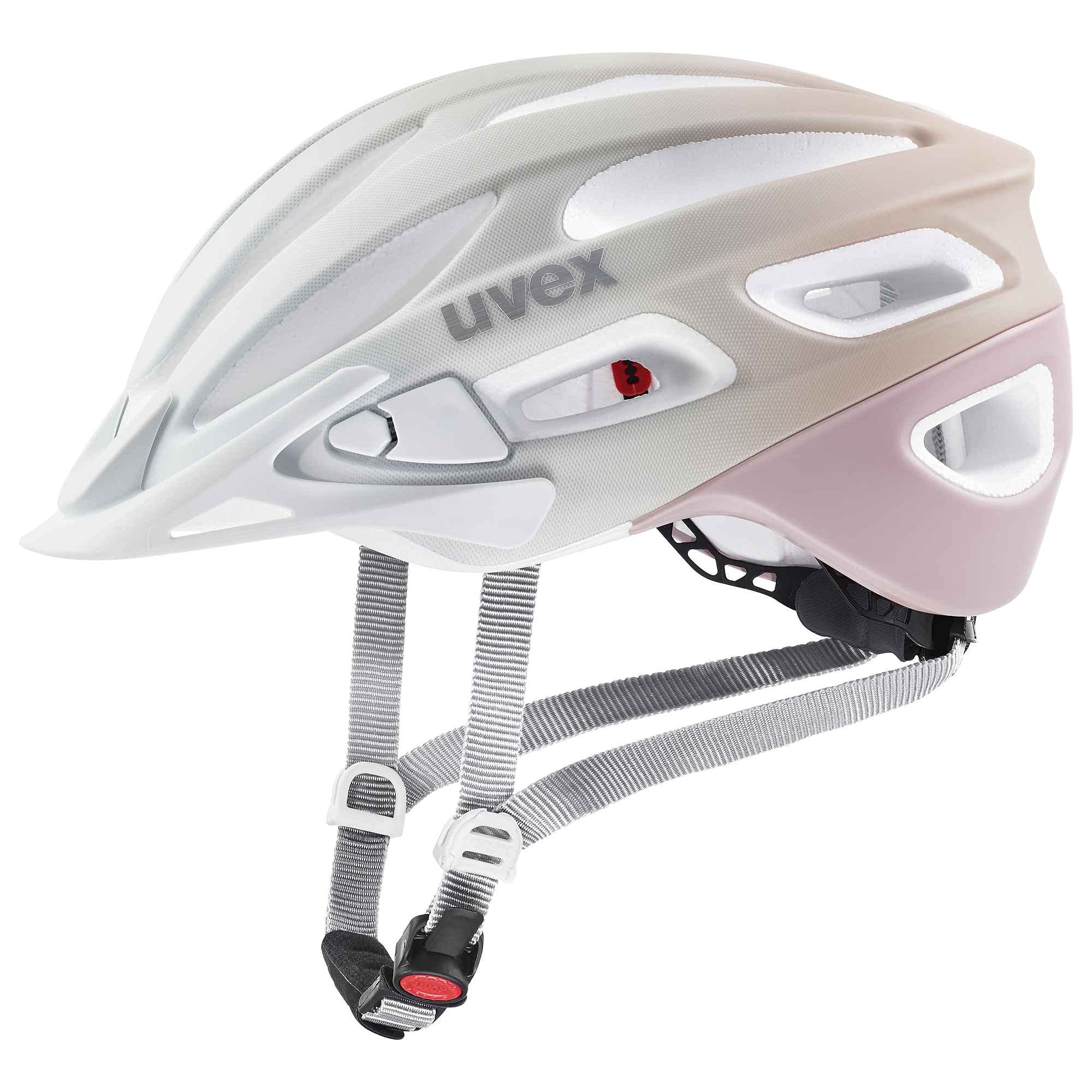 uvex true cc - lightweight all-round helmet for women - individually adjustable fit - expandable with LED light - sand-dust rose matt - 52-55 cm โ image 1