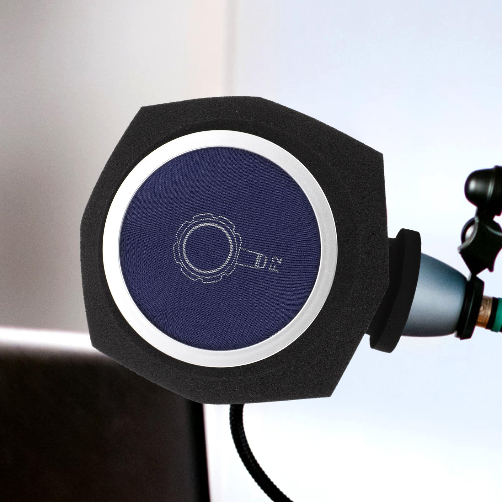 Ciieeo Funda de Esponja para Micrófono Azul que Reduce el Ruido y Filtra el Sonido en Grabación Interior Material Esponjoso y Aislamiento Acústico Eficaz