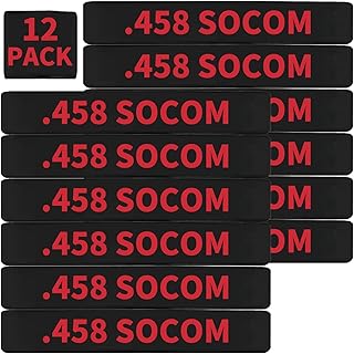 12 Pack Miaozhun .458 SOCOM Magazine Marking Bands 458 SOCOM Magazine Caliber Identification(Black-Red) - Miaozhun
