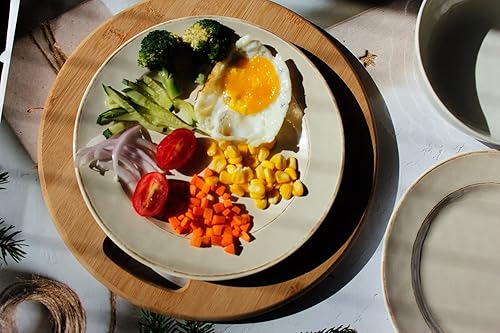 Miniatura 5 de Bettermela Juego de 4 platos de ensalada de melamina para interiores y exteriores y uso diario, irrompibles, ligeros, aptos para lavavajillas, sin