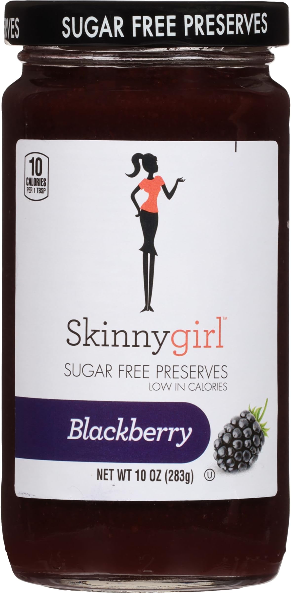 Skinnygirl Sugar Free Kosher Preserves, Blackberry, 10 Ounce