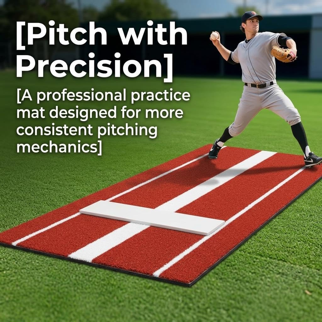 Budget-Friendly Softball Pitching Mat, Affordable Pitching Mound Construction, Economical Sliding Mat for Softball - Great Value for Recreational Softball Players & Beginners