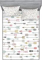 Vista 100 de Lunarable Grey Fitted Sheet & Pillow Sham Set, Pattern with Random Footprints Paw Traces Pet Legs Friendly Cats and Dogs, Decorative Printed 3 Piece