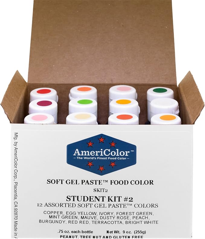 Food Coloring AmeriColor Student Kit 2 12 .75 Ounce