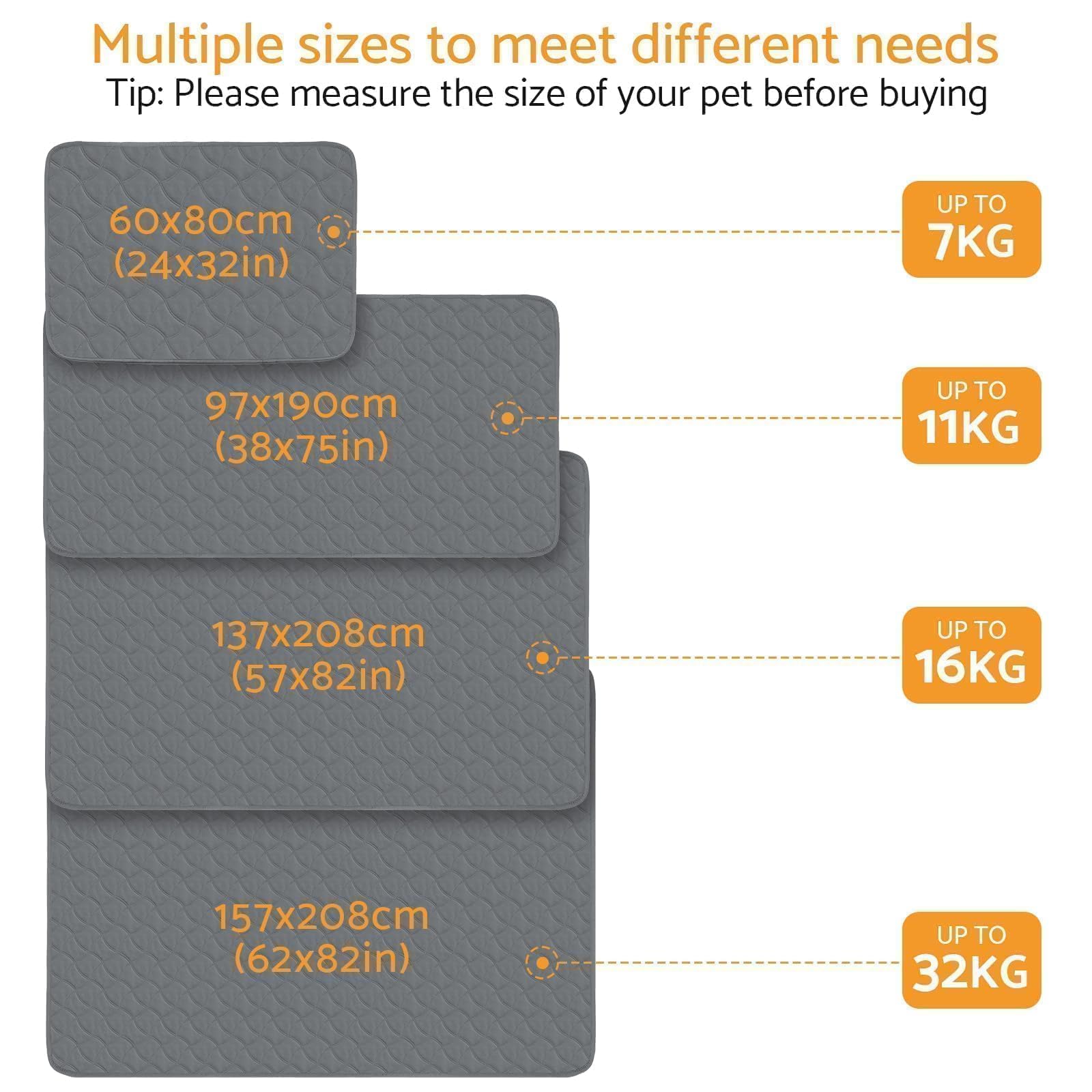 Maxetodo Waterproof Dog Bed Cover 60x80cm,Scratch Resistant Pet Blanket with Anti-Slip Backing - Image 3