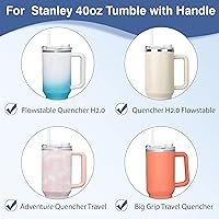 Vista 7 de Tapas de repuesto compatibles con vaso Stanley de 40 onzas, tapa a prueba de fugas para Stanley Cup de 40 onzas, cubiertas a prueba de derrames