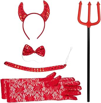 Amazon.com: BLUE PANDA Devil Headband & Wand Costume Set - Ages 6
