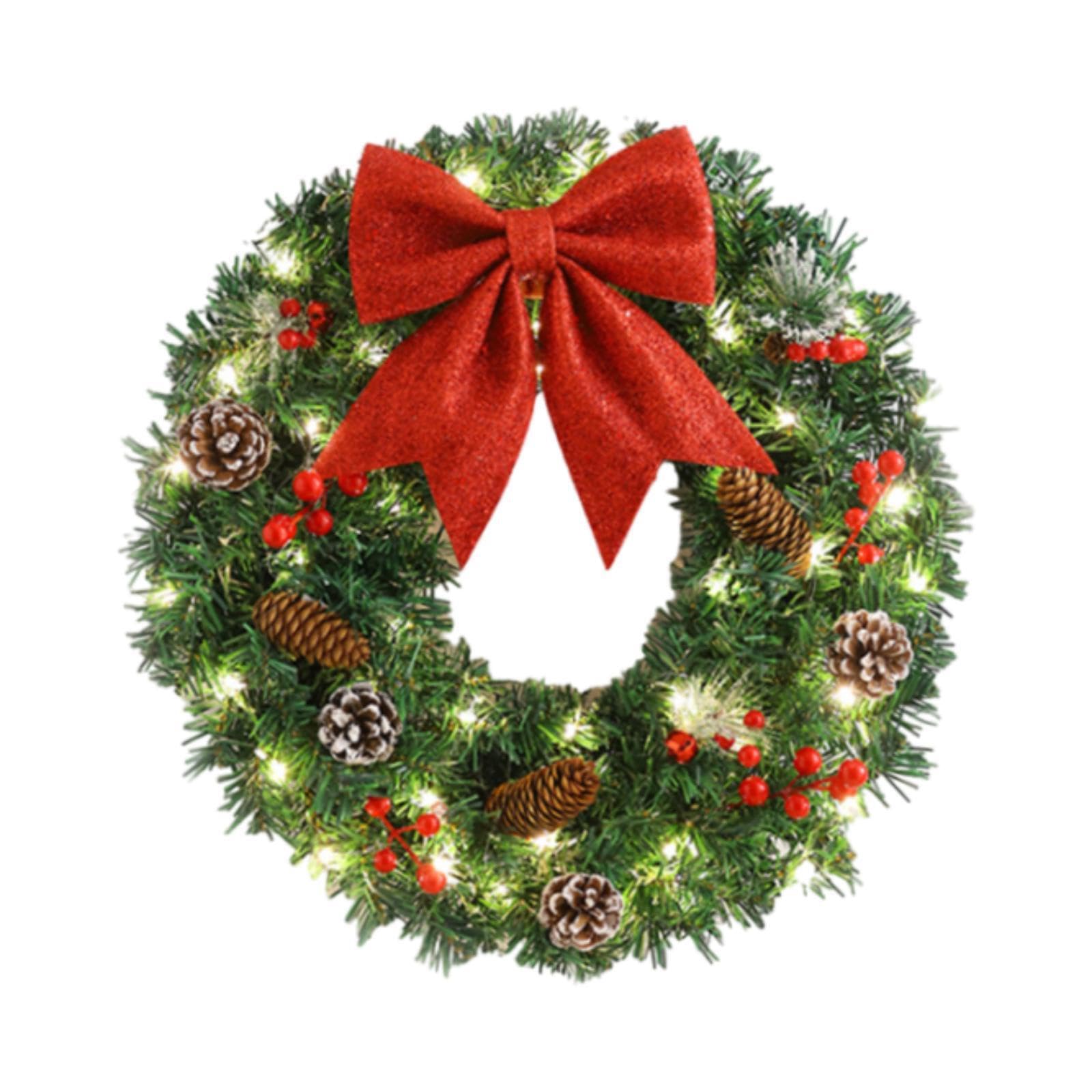 CYDZSRA Christmas Garland Decoration Winter Wreath Outdoor Front Door Unique Craft To Brighten Holiday Gatherings Winter Wreath Artificial Ornament Festival