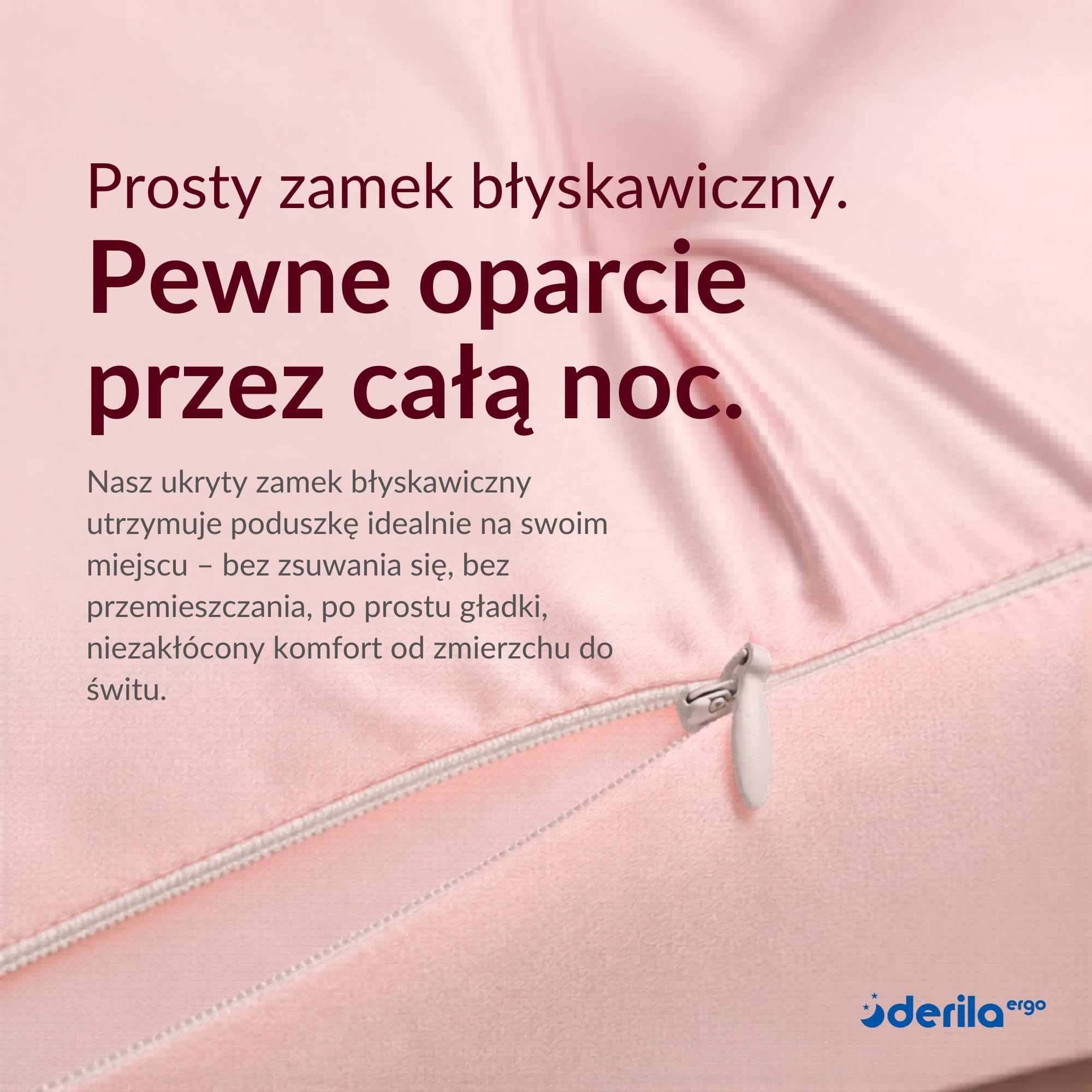 Derila Ergo Beauty Jedwabna Poszewka Anti-Frizz Jasnoróżowa | 54x36x12 cm, do poduszki Derila Ergo. Poduszka nie jest wliczona. Mieszanka jedwabna.