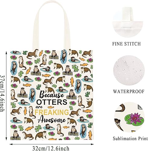 Miniatura 2 de WCGXKO Regalos de nutrias marinas regalo para amantes de la nutria porque las nutrias son monstruosas bolsa con cremallera bolsa de maquillaje,