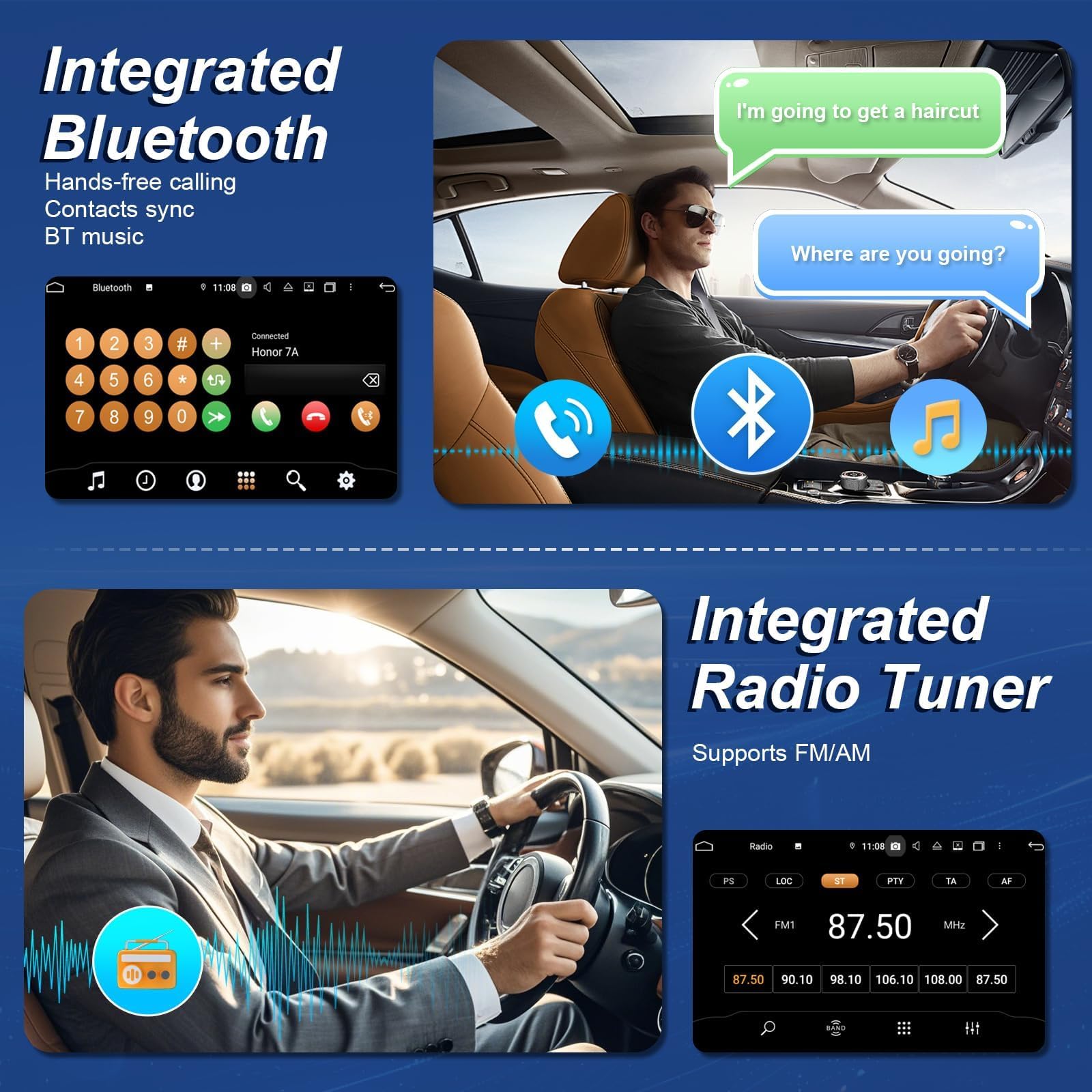 7 pollici Android 14 4 GB RAM + 64 GB Autoradio Stereo GPS Navigazione per BMW Mini Cooper Supporta CarPlay Bluetooth Android Auto WiFi A2DP CD Player 8 core Touch Screen