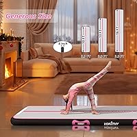Vista 4 de VOFiTNY Colchoneta de gimnasia multiusos de 6.6/10/13/16/20 pies, resistente e inflable, para el hogar y el gimnasio