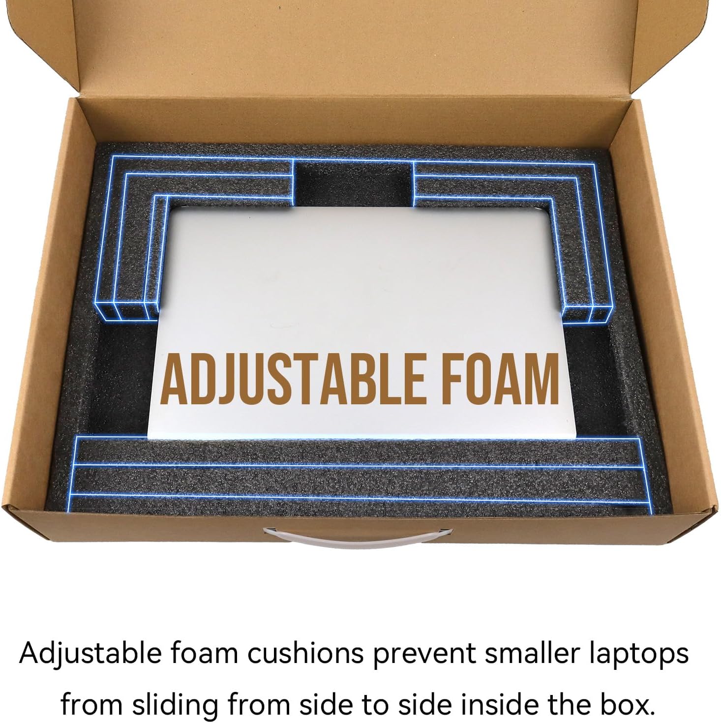 Upgraded Laptop Shipping Box, Secure Laptop Box for Shipping with Foam, Fit 13-17 Inch Computer Cardboard Mailer Box