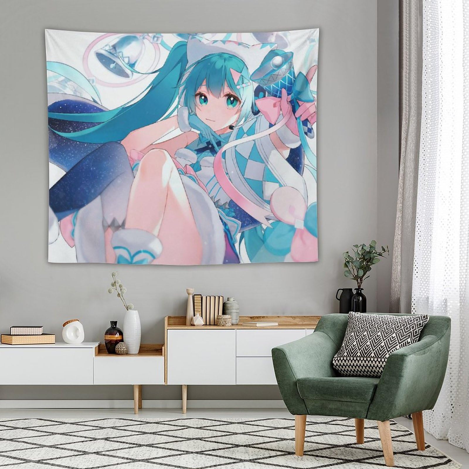 Amazon.co.jp: 初音ミク タペストリー ポスターインテリア 壁掛け用