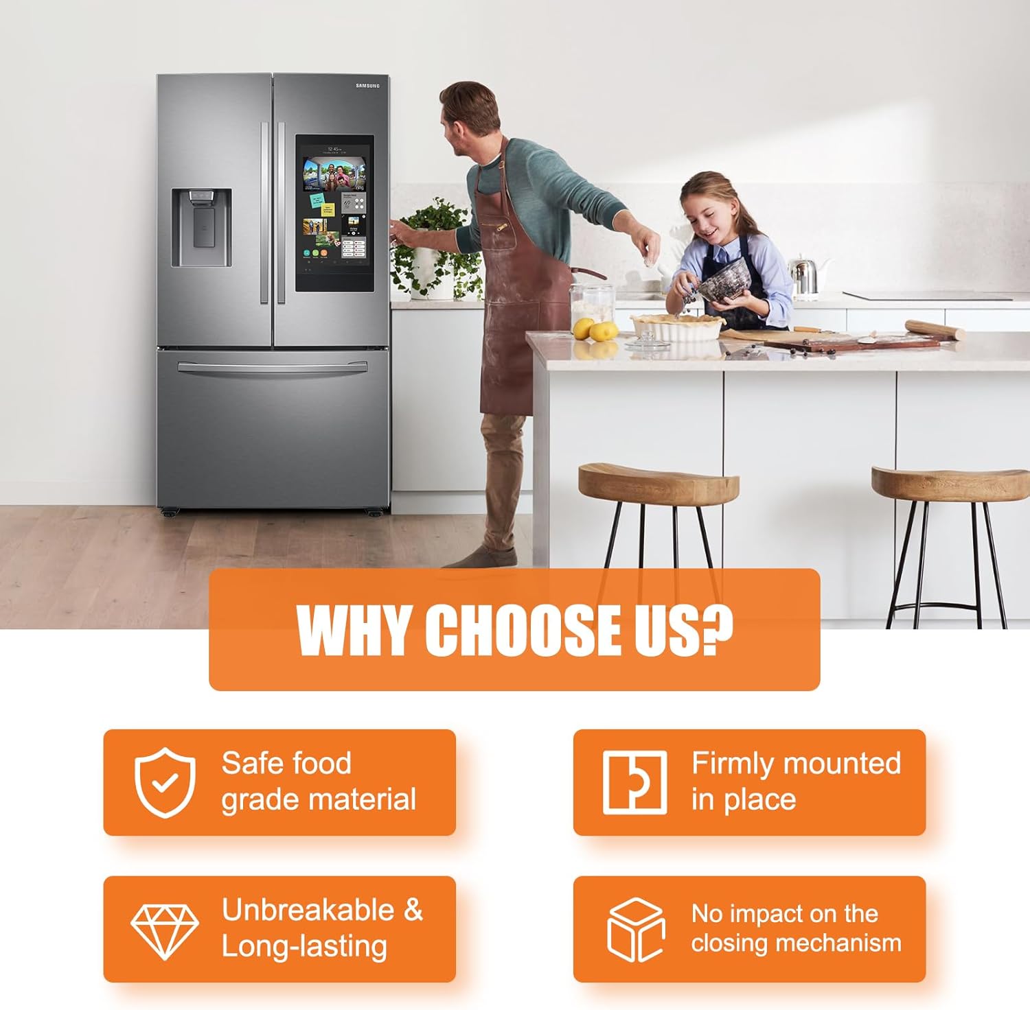 UPGRADED DA97-20988A DA63-09779A Refrigerator Door Shelf Bin Right Compatible with Samsung Refrigerator Door Shelf Replacement Parts RF28T5F01SR RF27T5501SR RF27T5501SG RF28T5F01SG Door Shelf