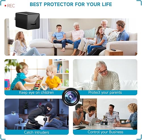 Miniatura 5 de SIVAJI 1080P WiFi cámara detector cámara de seguridad con detección de movimiento, cámaras para cámaras caseras para vigilancia de seguridad (negro)