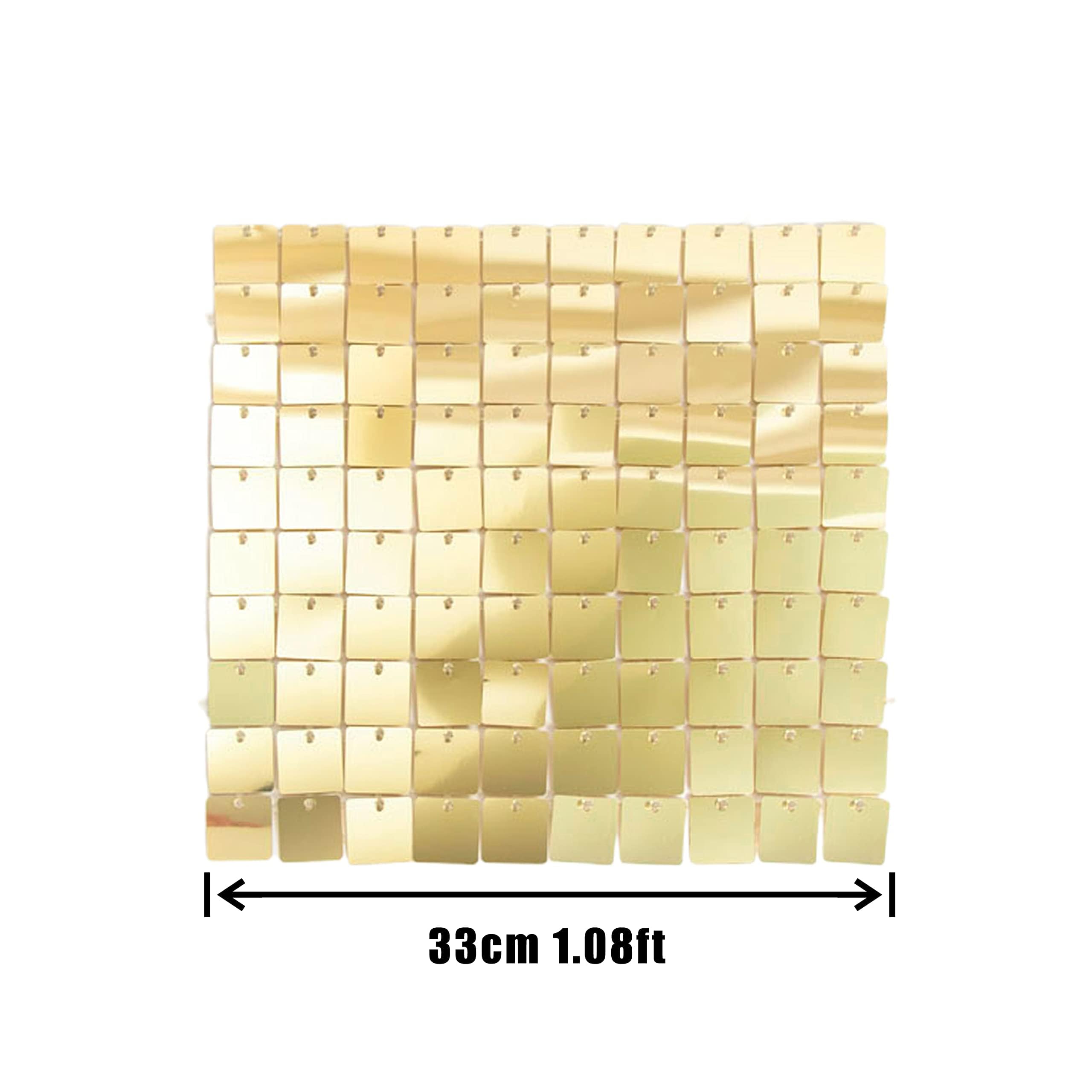 Kate Shimmer Wall Panels Pailletten Wand Gold 24PCS Pailletten Hintergrund Pailettenvorhang Party Panels für Partydeko