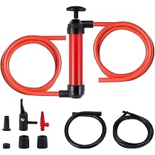 Thorstone 200cc Siphon Pump for Gasoline, Fluid Transfer Pump Automotive, Oil Transfer Pump Kit with Max 86" Long Hoses, Multi-Use Hand Fuel Pump for Fish Tank, Lawn Mower