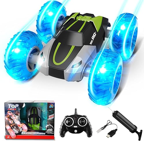 ROHSCE Auto de acrobacias a control remoto con detección de gestos 24 GHz 4WD todoterreno control de mano auto de control remoto auto de doble cara