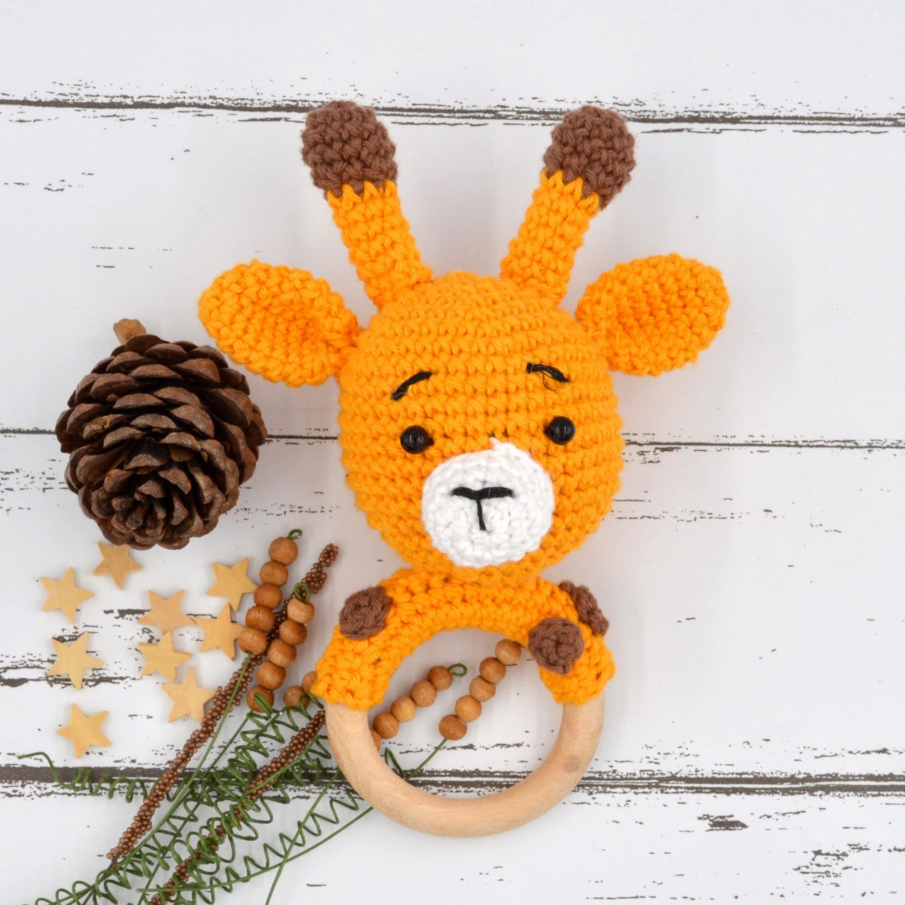 Love Crochet Art Giraffe Rattle Cum Soft Toy for Infant, Kids & Babies, Early Age Gift Toys (Yellow) (B0B17K5TX1) Amazon Price History, Amazon Price Tracker