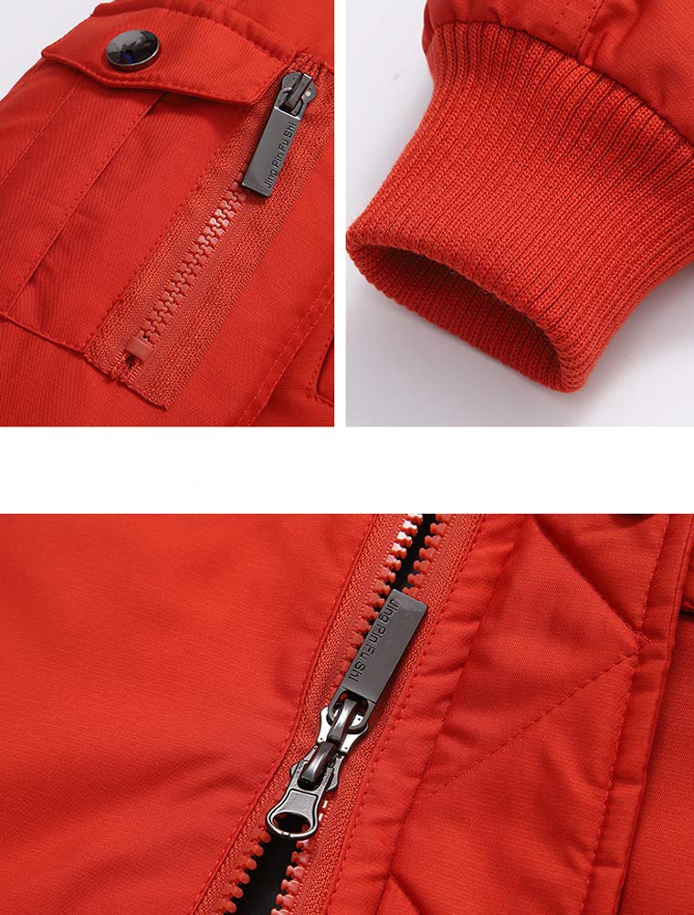 FTCayanz Enfant Garçon Manteau d'hiver Chaud Blouson Mi-Longue Doudoune avec Capuche Fourrure Epais Parka