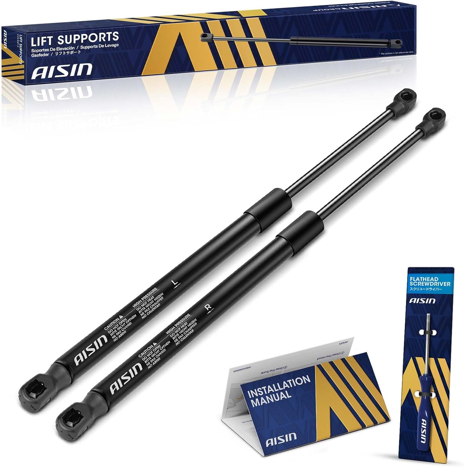 AISIN AFTERMARKET GASN-01389 Rear Tailgate Lift Supports Shock Struts - Compatible with Nissan Armada 2005-2015, Infiniti QX56 2004-2010 - Set of 2