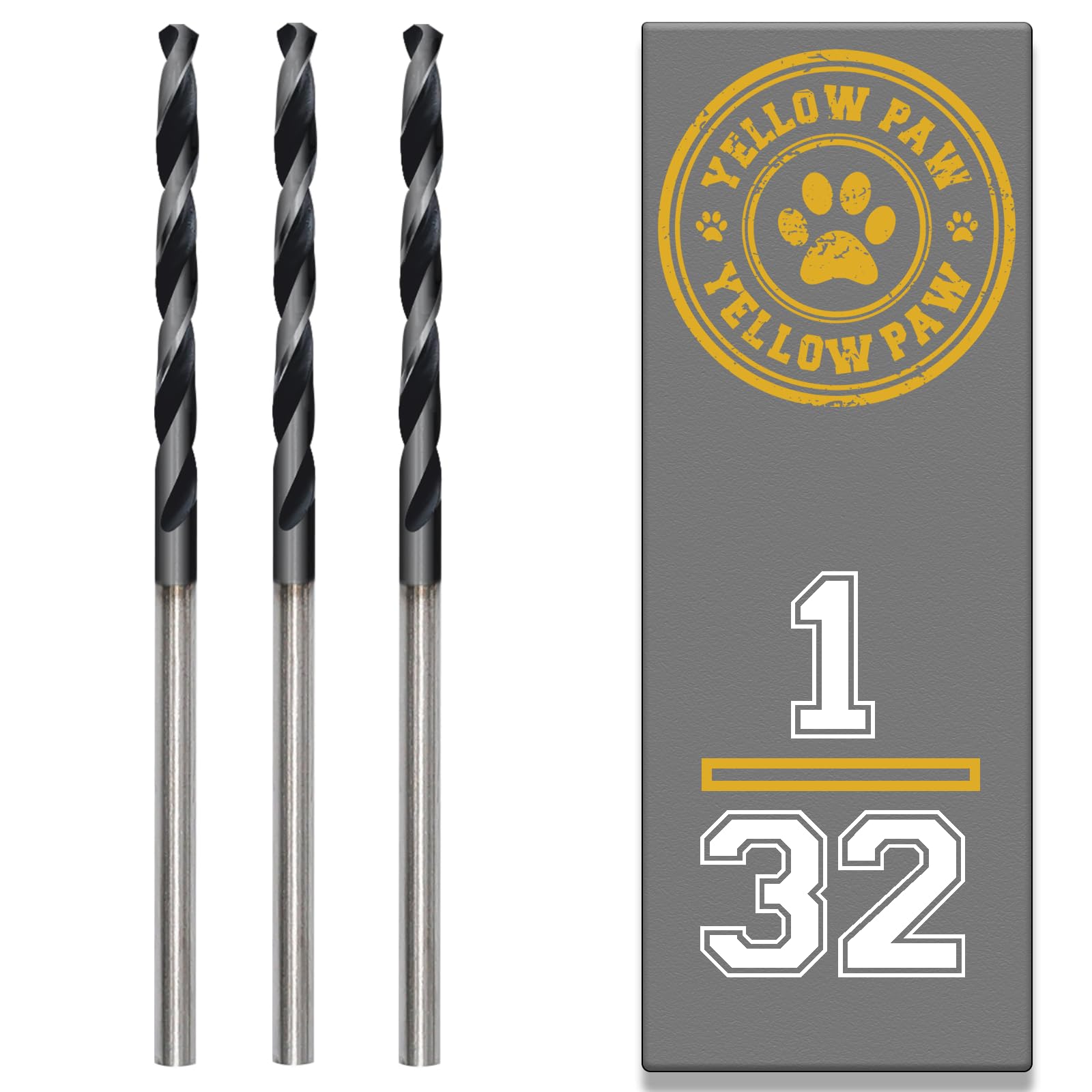 1/32 Inch Drill Bit (3 Pack) Industrial Grade M35 Cobalt Titanium Aluminum Nitrite - 1/32" Diameter & Total Length of 1-1/4" with Working Length of 3/