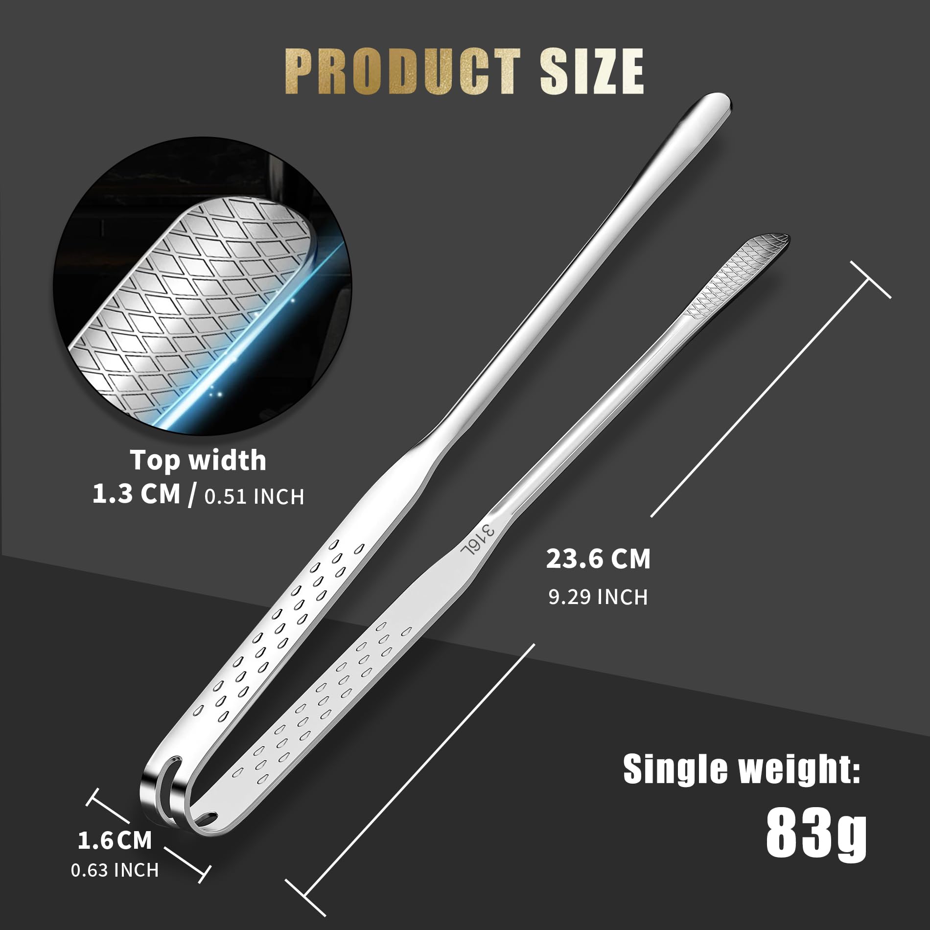 Pinze Da Cucina In Acciaio Inox, Pinze Per Impiattare Pesce O - Foto 10