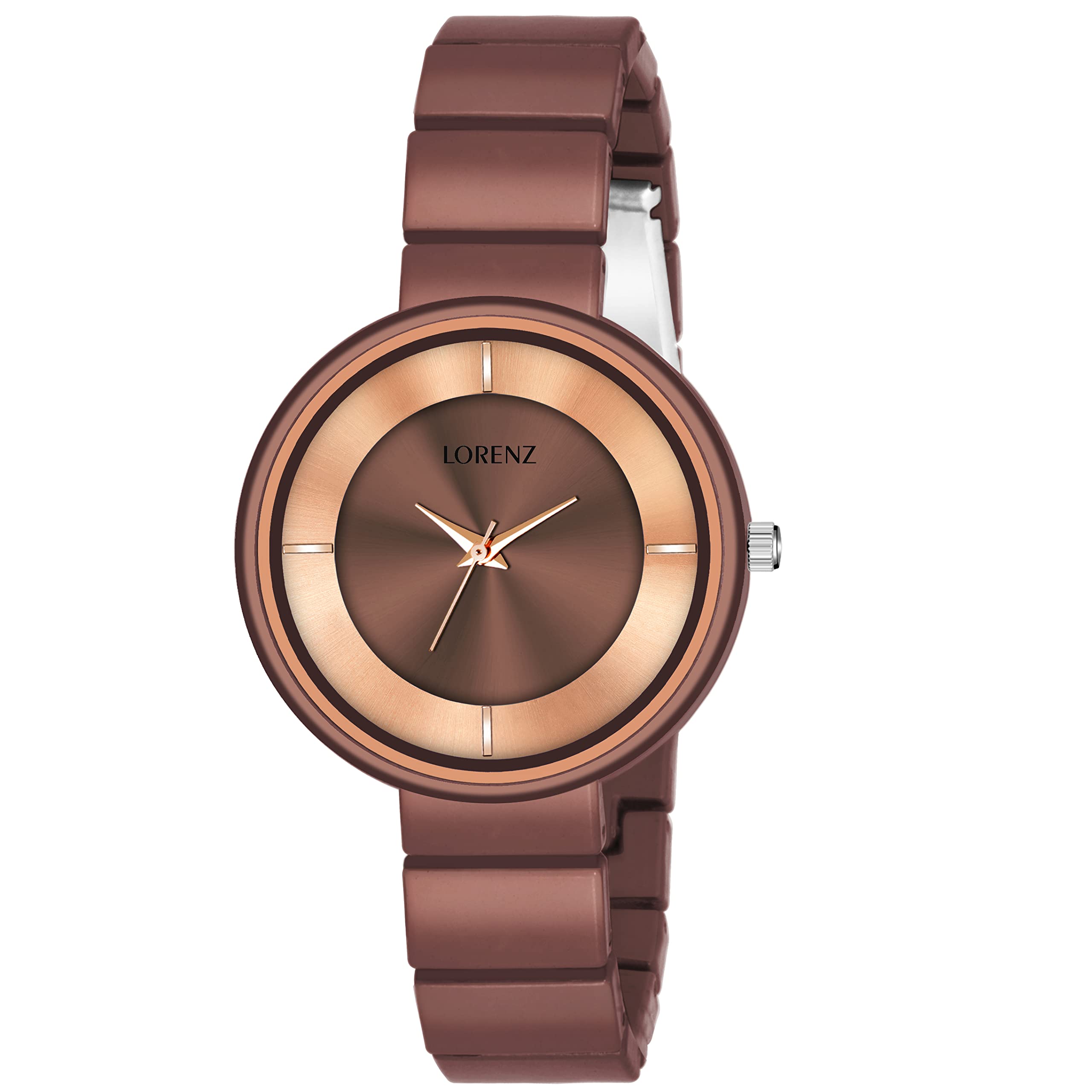 LORENZ Luxury Finish Brown Analogue Watch for Women & Girls | AS-103N (B0CS3NTVDK) Amazon Price History, Amazon Price Tracker