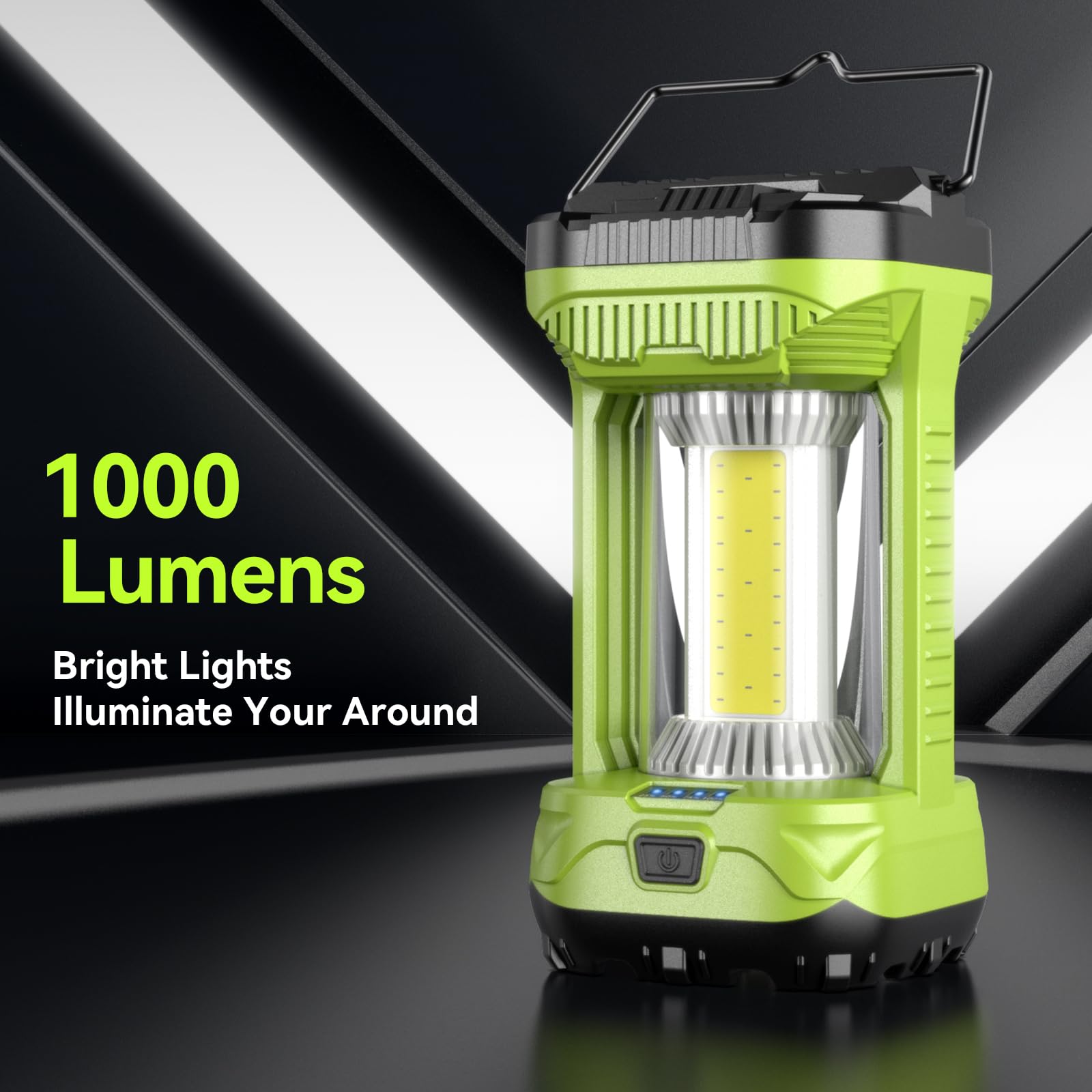 AlpsWolf Linterna de camping recargable, 4000 lm, linternas LED para cortes de energía, linterna portátil súper brillante de 4600 mAh y luces para emergencias, huracán, camping