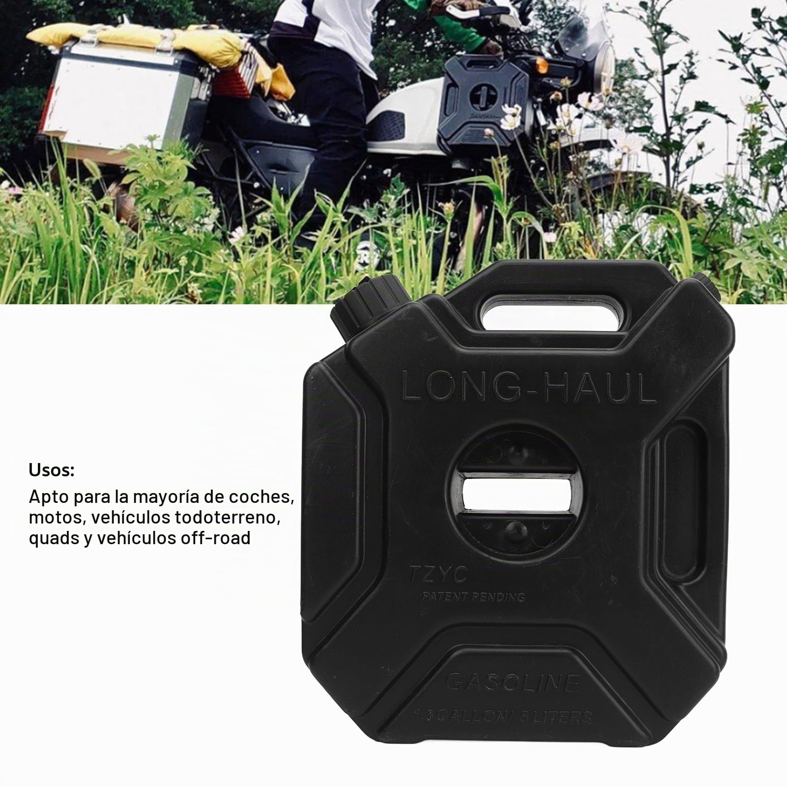 Bidones de Combustible Off Road Essentials, Alta Resistencia a los Golpes, Almacenamiento de Gran Capacidad, Multiusos (con soporte)