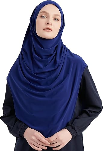 Modefa Turkish Islamic Practical Easy Simple Instant Ready Long One Piece Amira Hijab Scarf