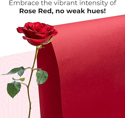 Miniatura 4 de IDL Packaging Rollo de papel kraft rojo de 24 pulgadas x 700 pies, ambos lados, resistente a la decoloración, fabricado en los Estados Unidos,