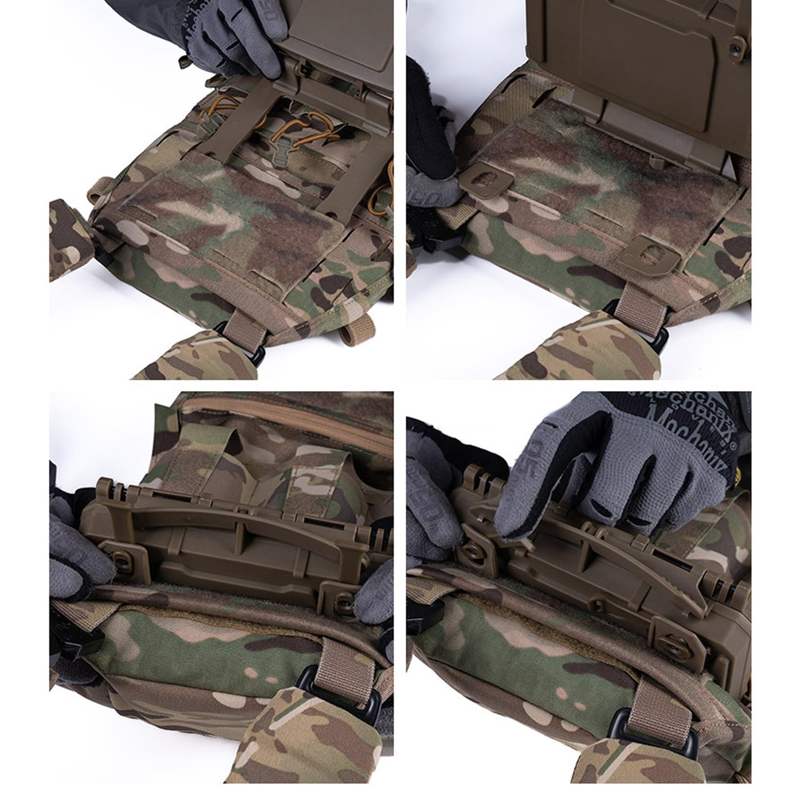 Support de Téléphone Tactique Multifonctionnel pour Poitrine, Plaque de Navigation Molle pour Airsoft, Randonnée, Cyclisme, Missions Tactiques en Plein Air