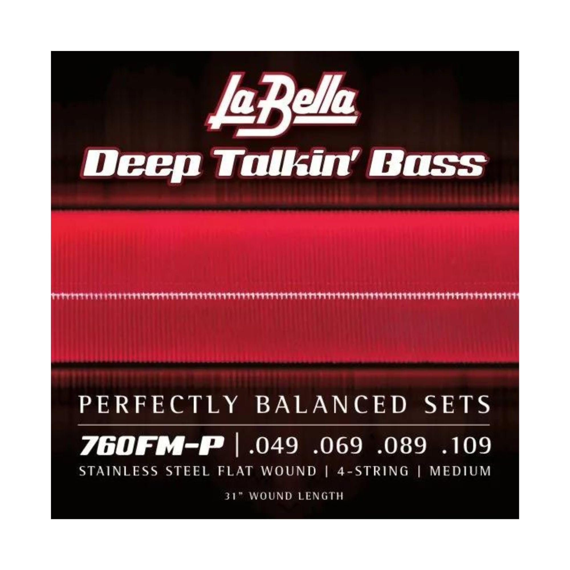 La Bella Deep Talkin' Bass Flatwound Stainless Steel 49-109 La Bella Deep Talkin' Bass Flatwound Stainless Steel 49-109