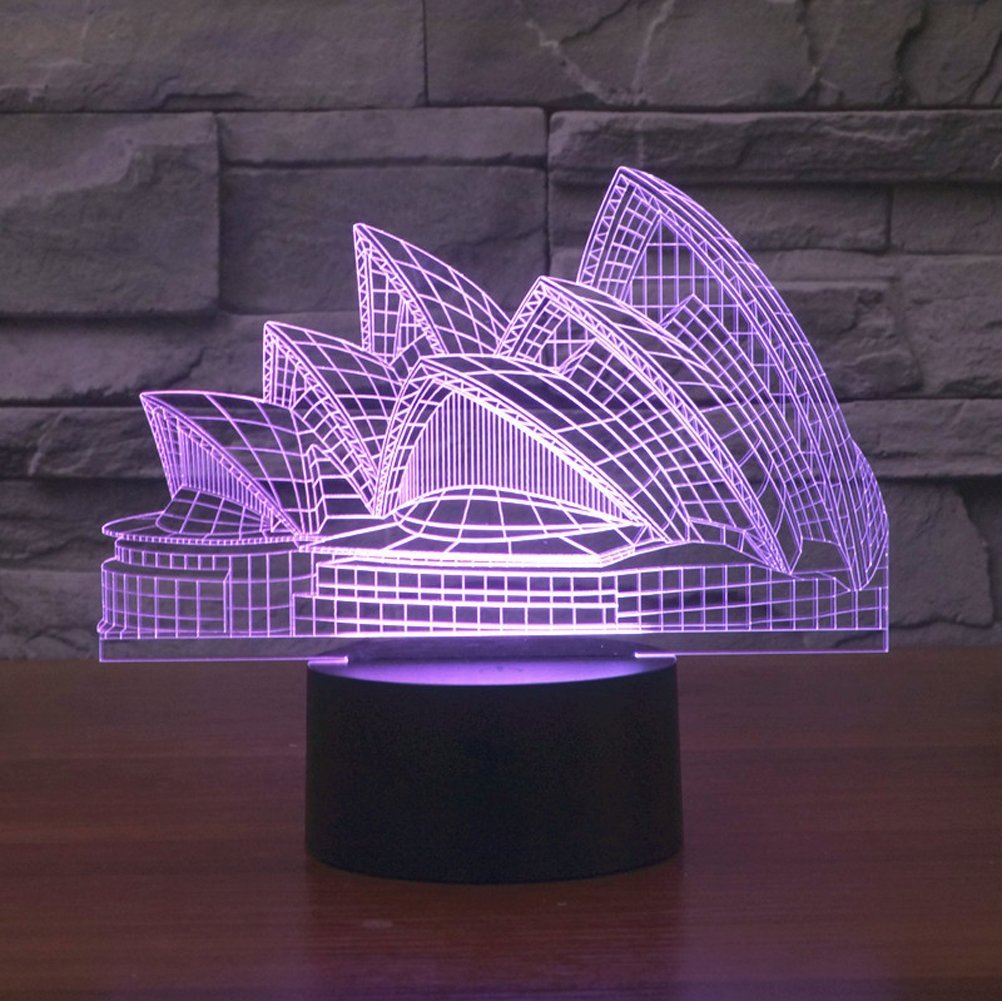 YTDZLTD 3D Camaleonte Luce Notturna 16 Colori Mutevoli Telecomando USB Potere Toccare Cambiare Illusione Ottica Lampada Arredamento Lampada LED Lampada da Tavolo Bambini Brithday Natale Regalo