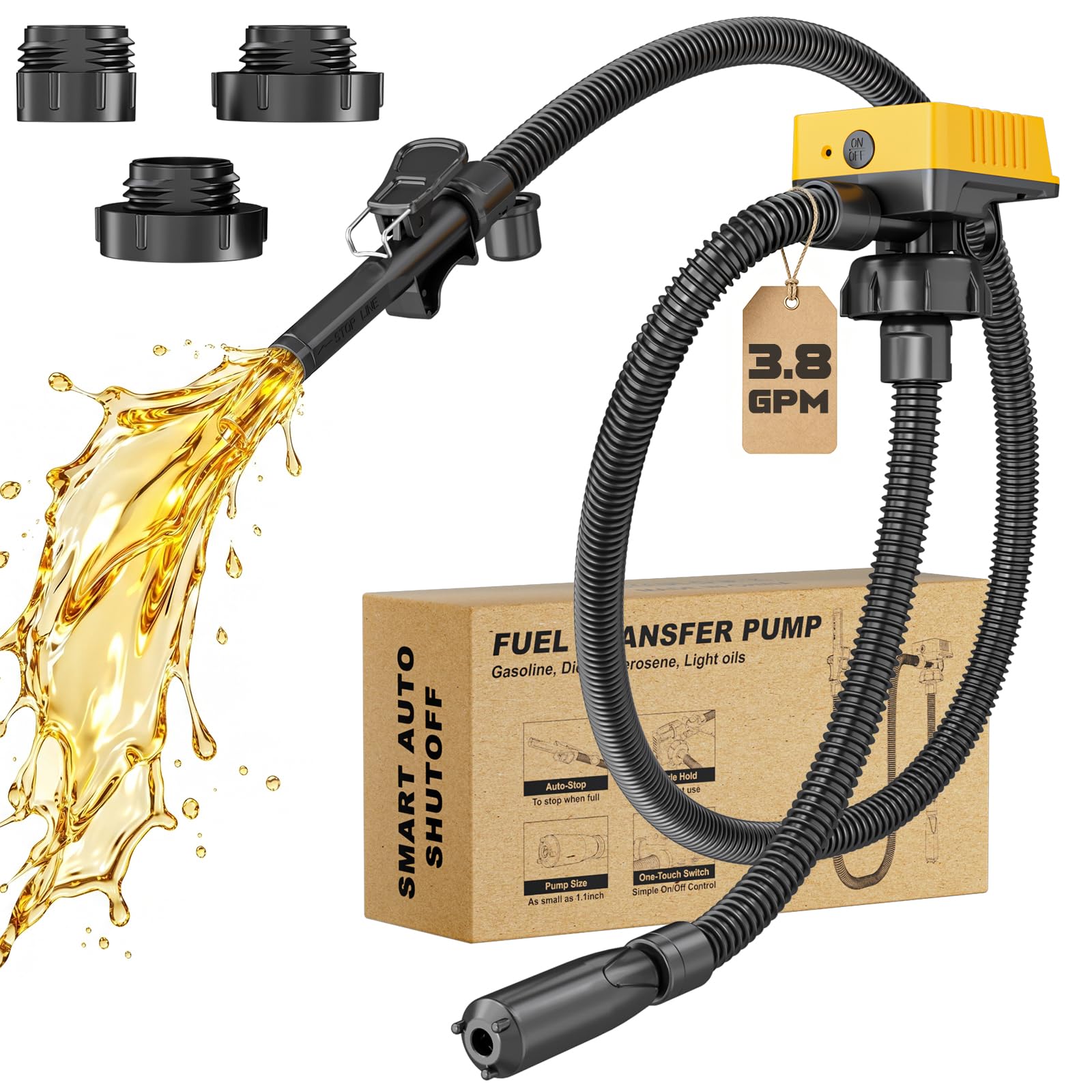 Cordless Fuel Transfer Pump Compatible with DeWalt 20V &amp; Milwaukee 18V
