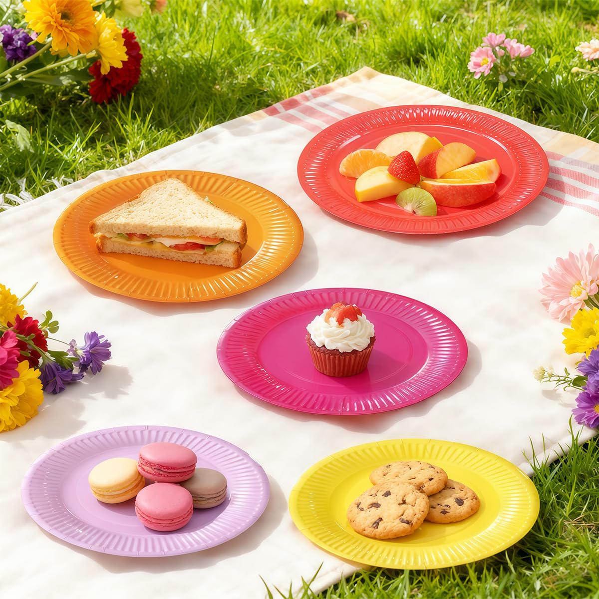 200 bunte Pappteller