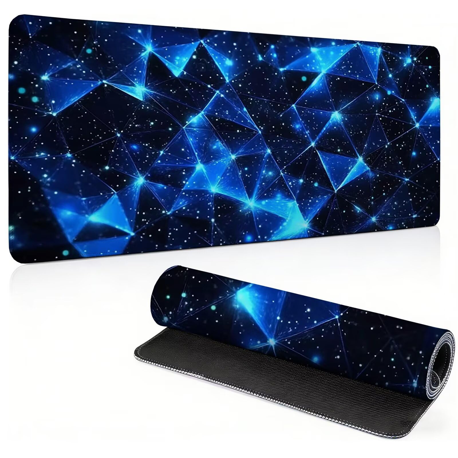 Tappetino Mouse Gaming, 1200x600mm Tappetino Mouse XXL nero 0c0-323 | Mouse Pad Grande, Ottimizzato per i Sensori da Gioco, Migliora Precisione e Velocità, per Mac e PC, blu
