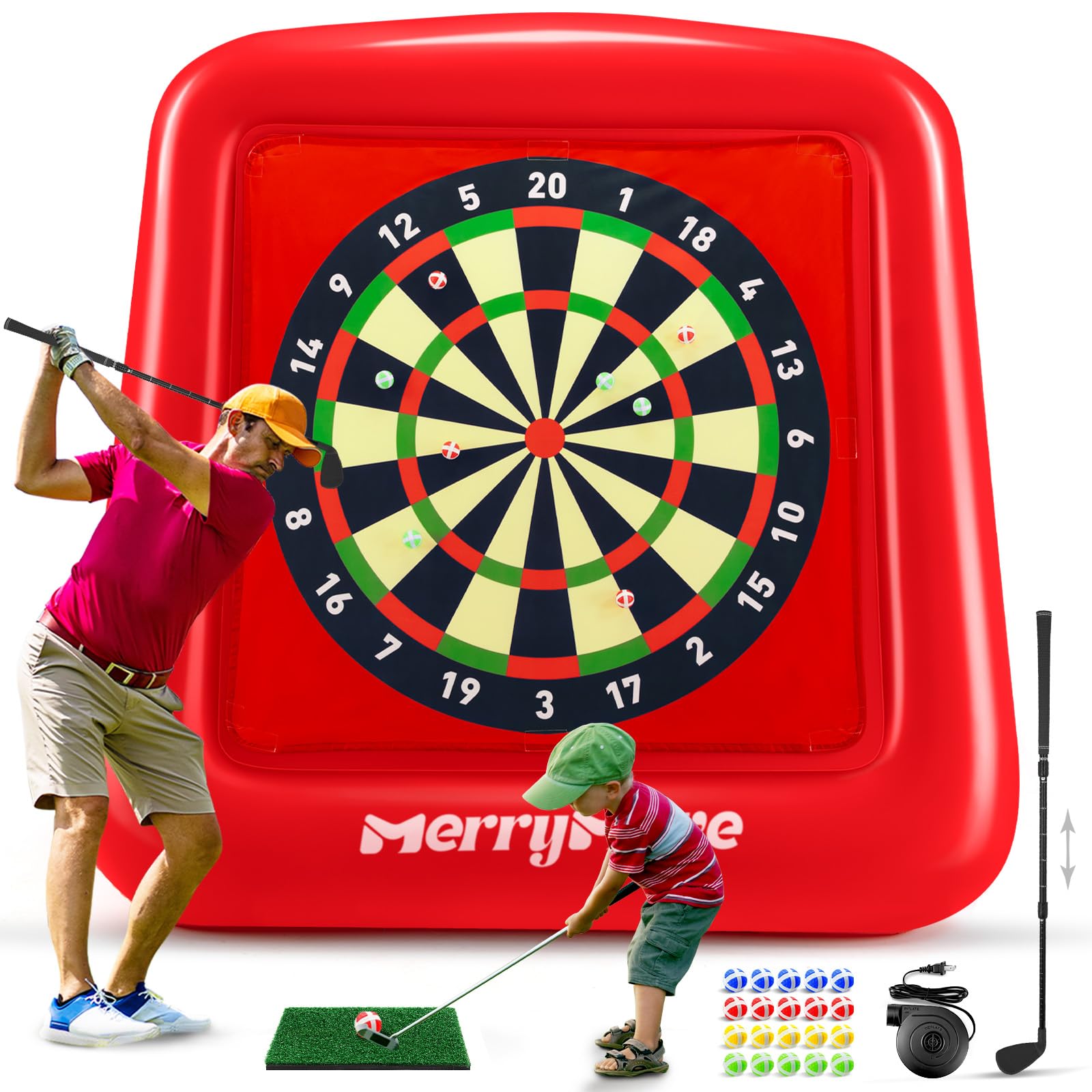 Diana de golf inflable gigante: objetivo de 6.5 pies para diversión en el patio trasero y la piscina