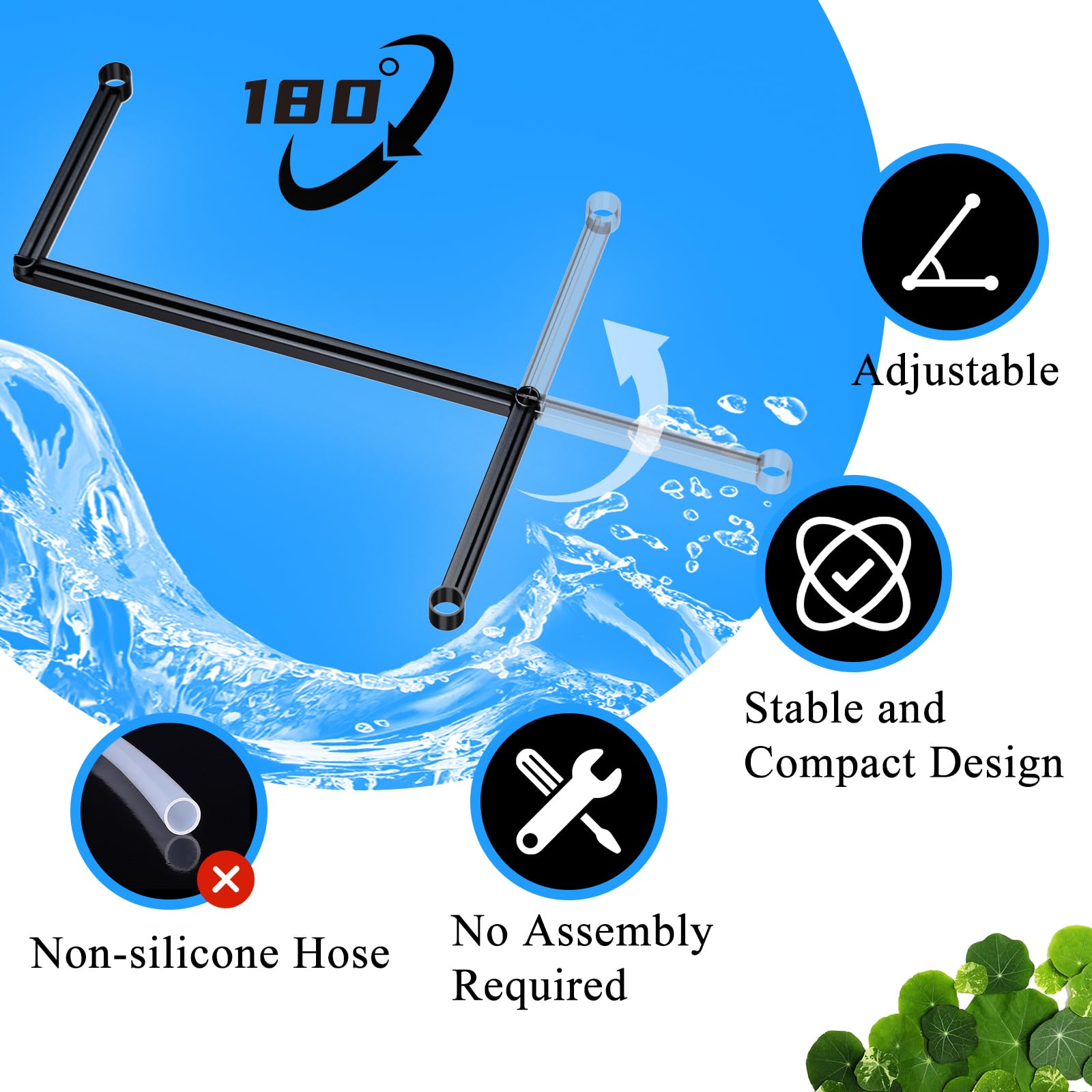 Corral flotante para acuario, accesorios para peceras para separar plantas de lenteja de agua, ajusta automáticamente la altura con el nivel de agua, adecuado para todas las plantas flotantes y todos