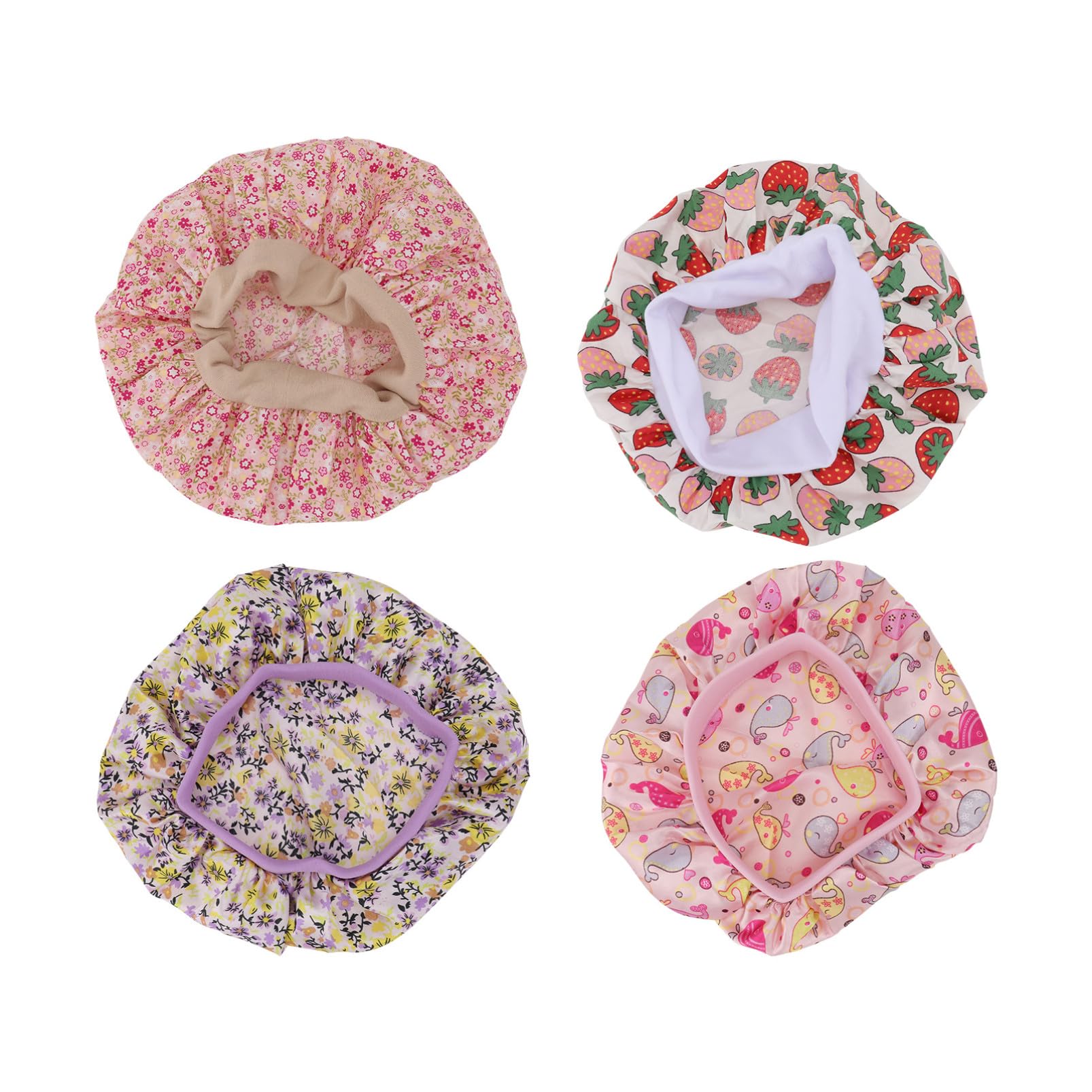 Healvian 3er-Sets Weiche Nachtmütze Für Kinder Satin-schlafmütze Kinder-schlafbezug Reise-babymütze Für Zuhause Und Hotel 4 Stück * 3